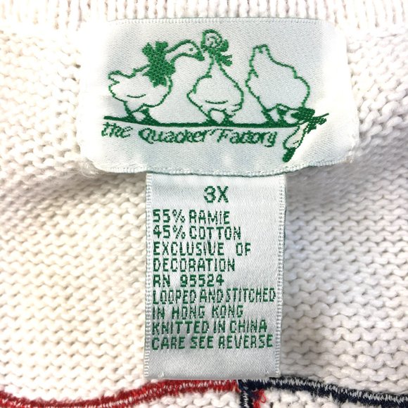 Quacker Factory Patriotic 4TH OF July Flag Sweater - Picture 13 of 14